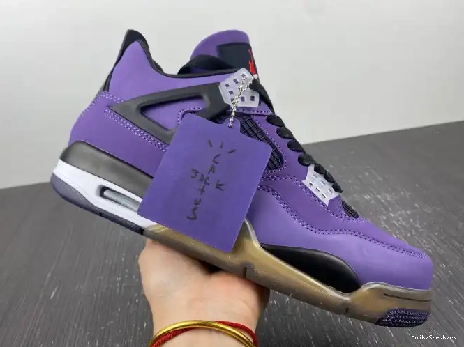 MaikeSneakers Scott Purple Retro Jordan (Friends Family) 4 766296 and Travis LN4 0622